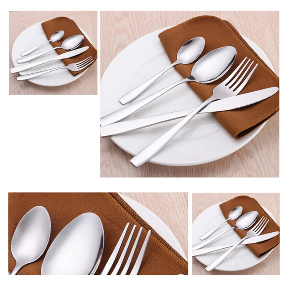 unbranded24 Pcs Stainless Flatware Steel Dish Drying Rack Countertop Cutlery Holder