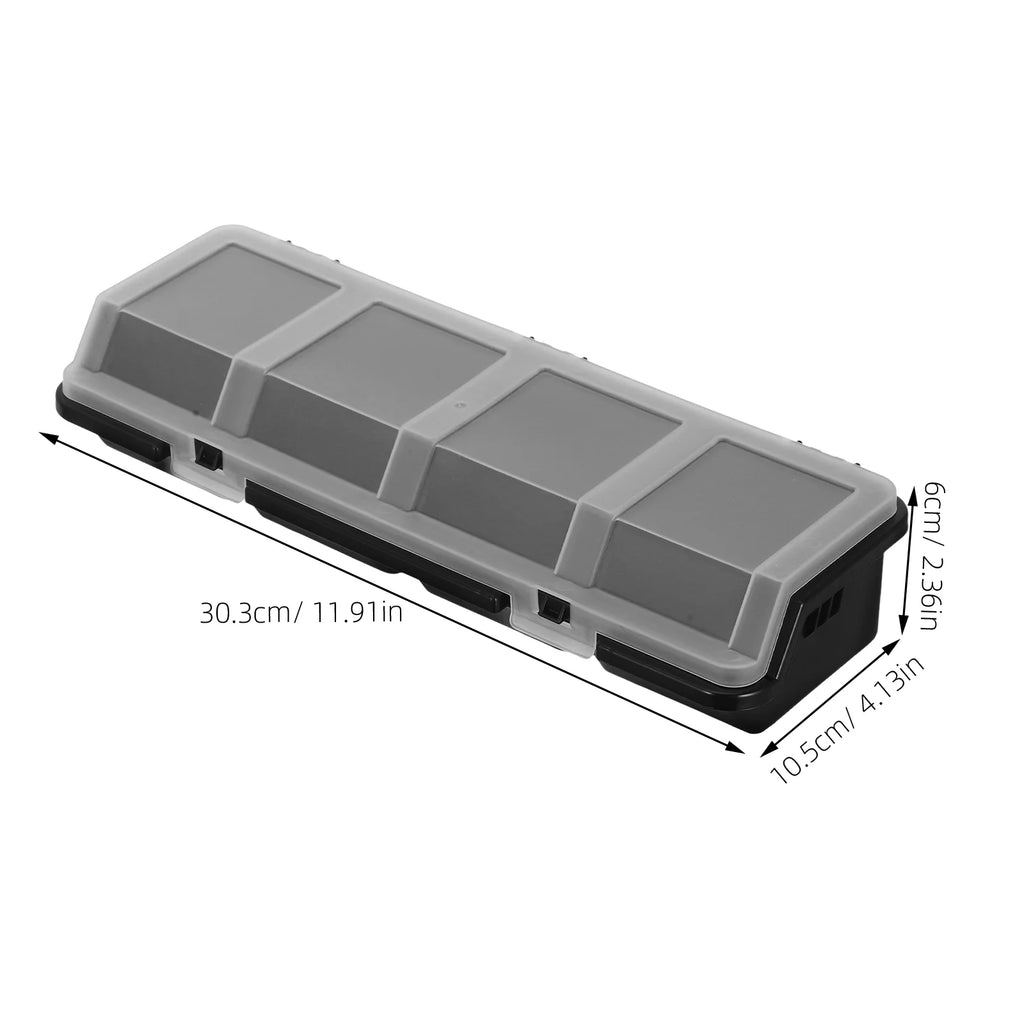 2 Pcs Screw Parts Box Storage Small Organizer Large Organizers and Bins Crate Black