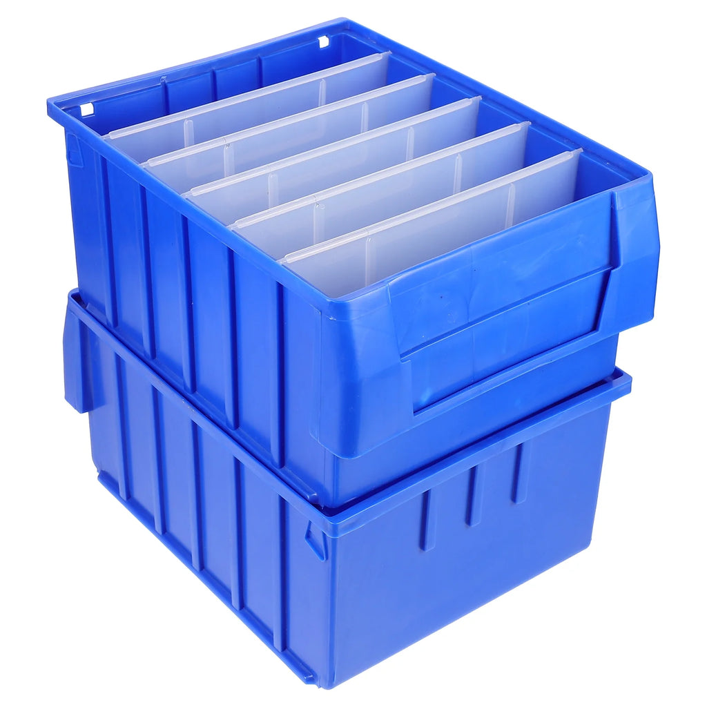 Parts Box Screw Partitions Design Blue Storage Container