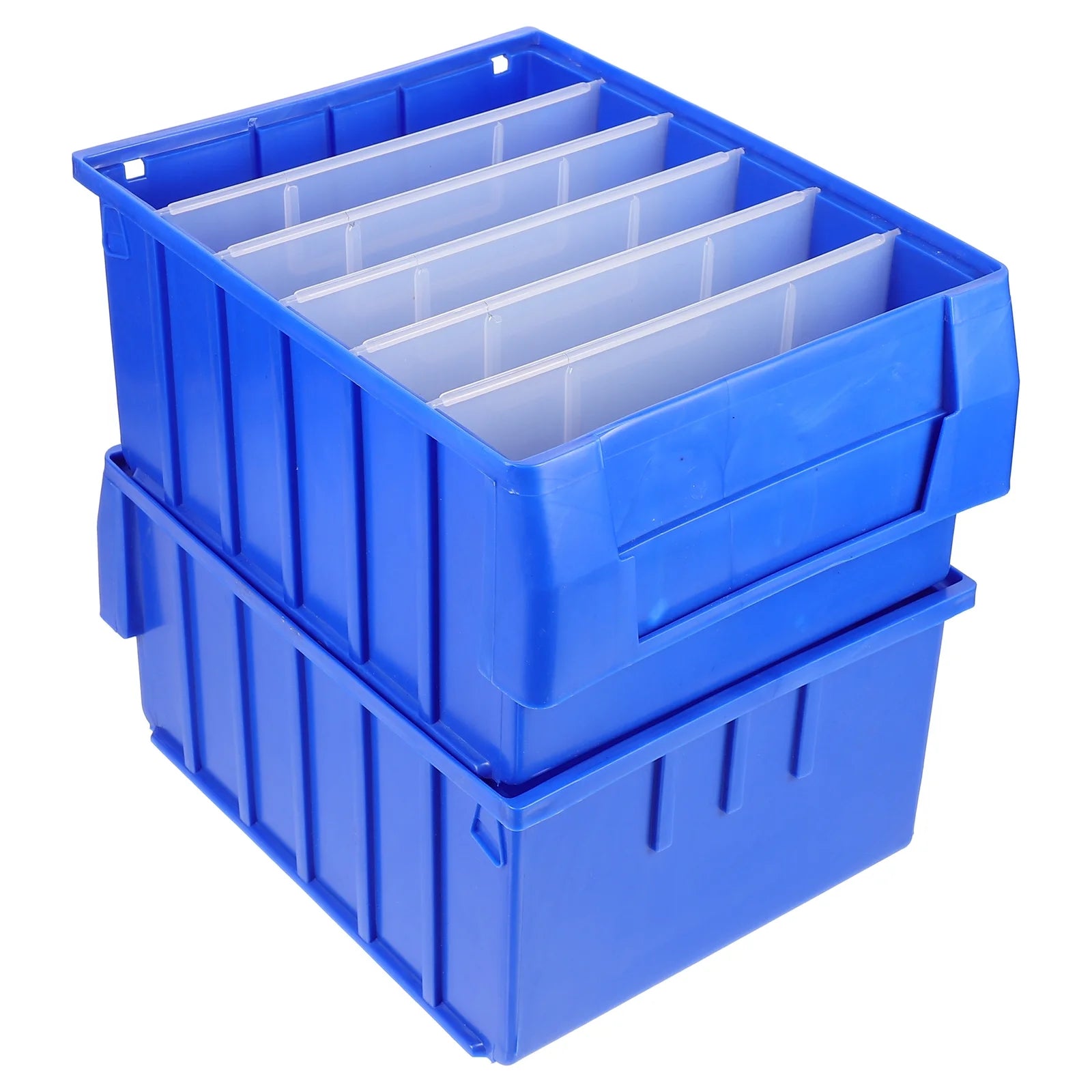 Parts Box Screw Partitions Design Blue Storage Container