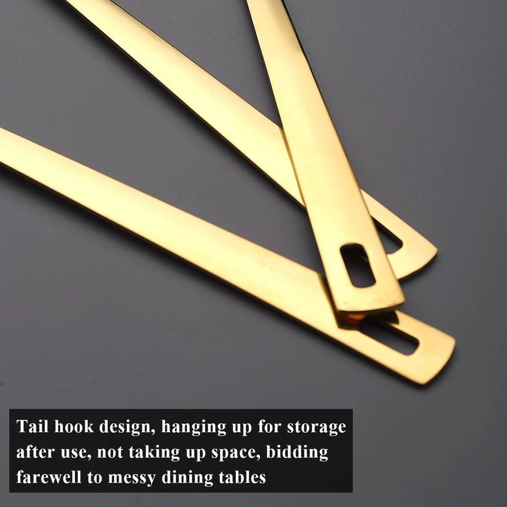 Gold Kitchen Utensils Set 6pcs Titanium Plating Stainless Steel Cooking Utensils Set Heavy Duty Kitchen Tools Spatulas Set Home Essentials Kitchen Gadgets Accessories