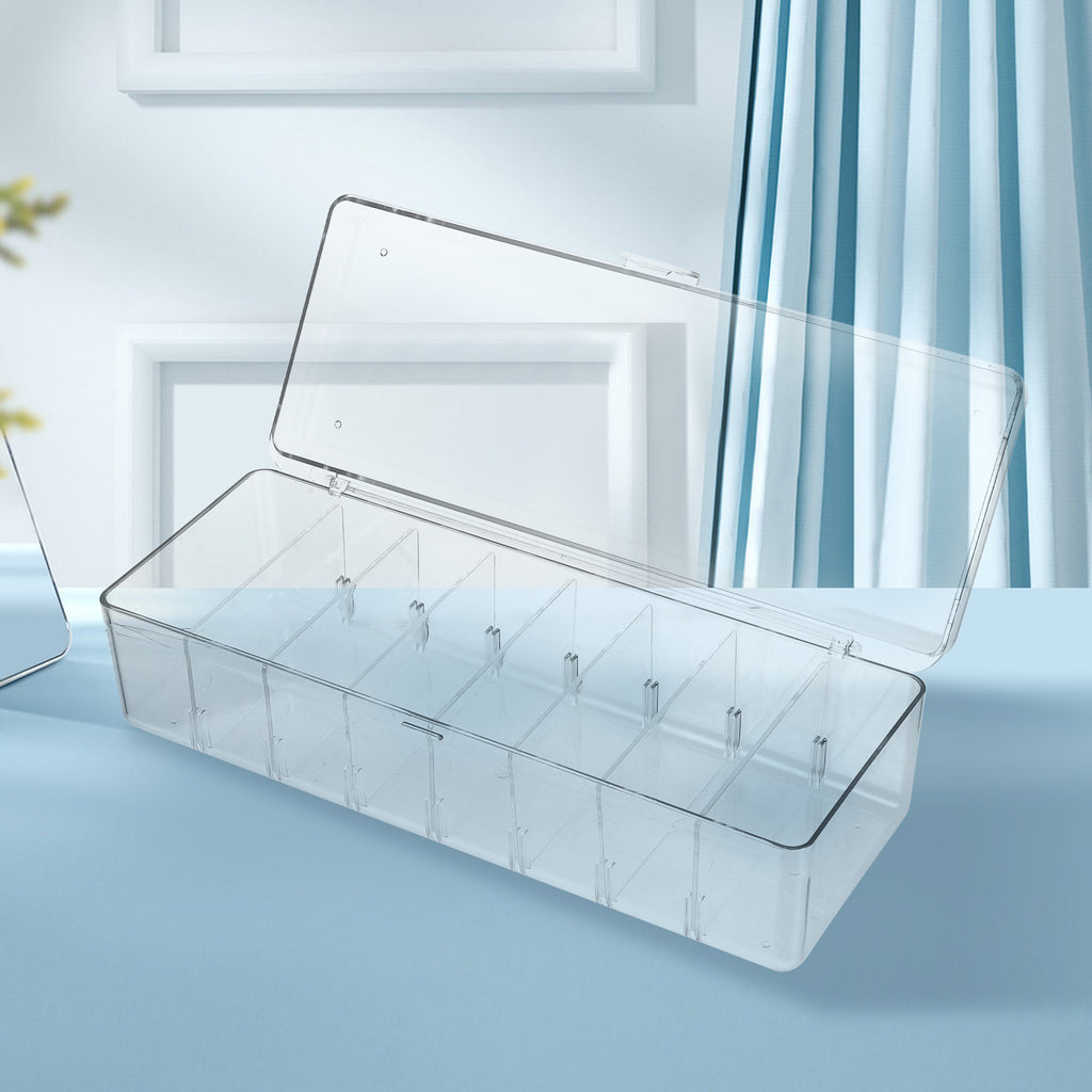 Card Game Business Cards Card Storage Box Travel 26X10X7.5CM Transparent