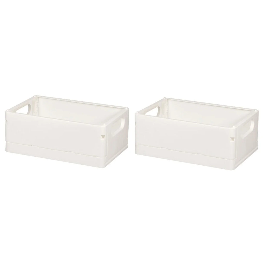 2pcs Household Storage Box Storage Organizer Box Foldable Box Plastic Desktop Makeup Storage Case