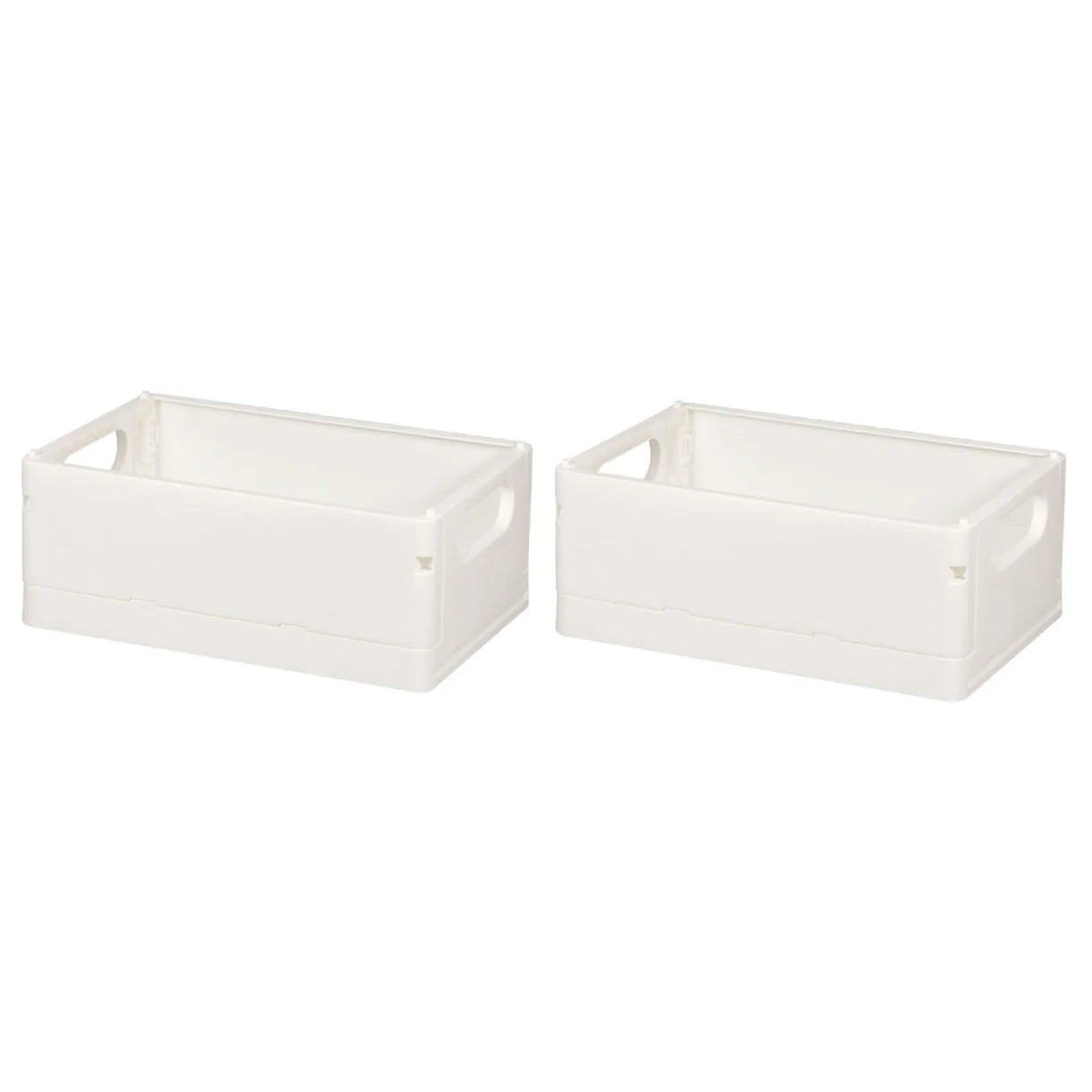 2pcs Household Storage Box Storage Organizer Box Foldable Box Plastic Desktop Makeup Storage Case