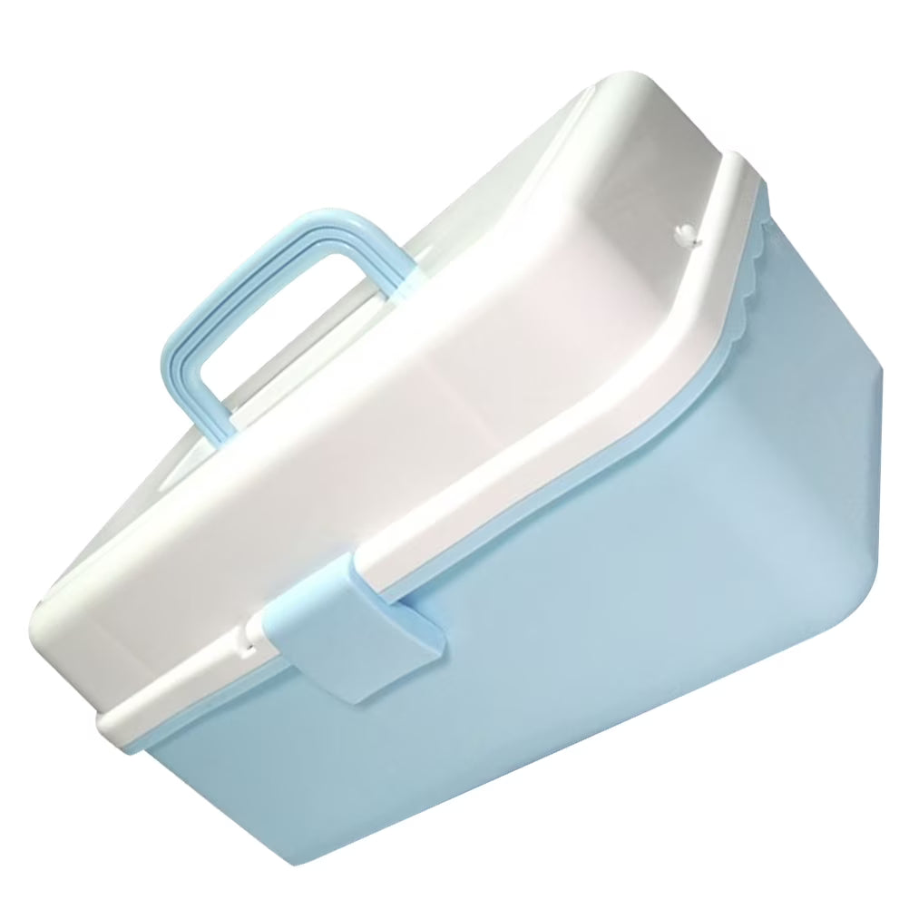 Organizer Boxes Art Tools Storage Container Blue Child