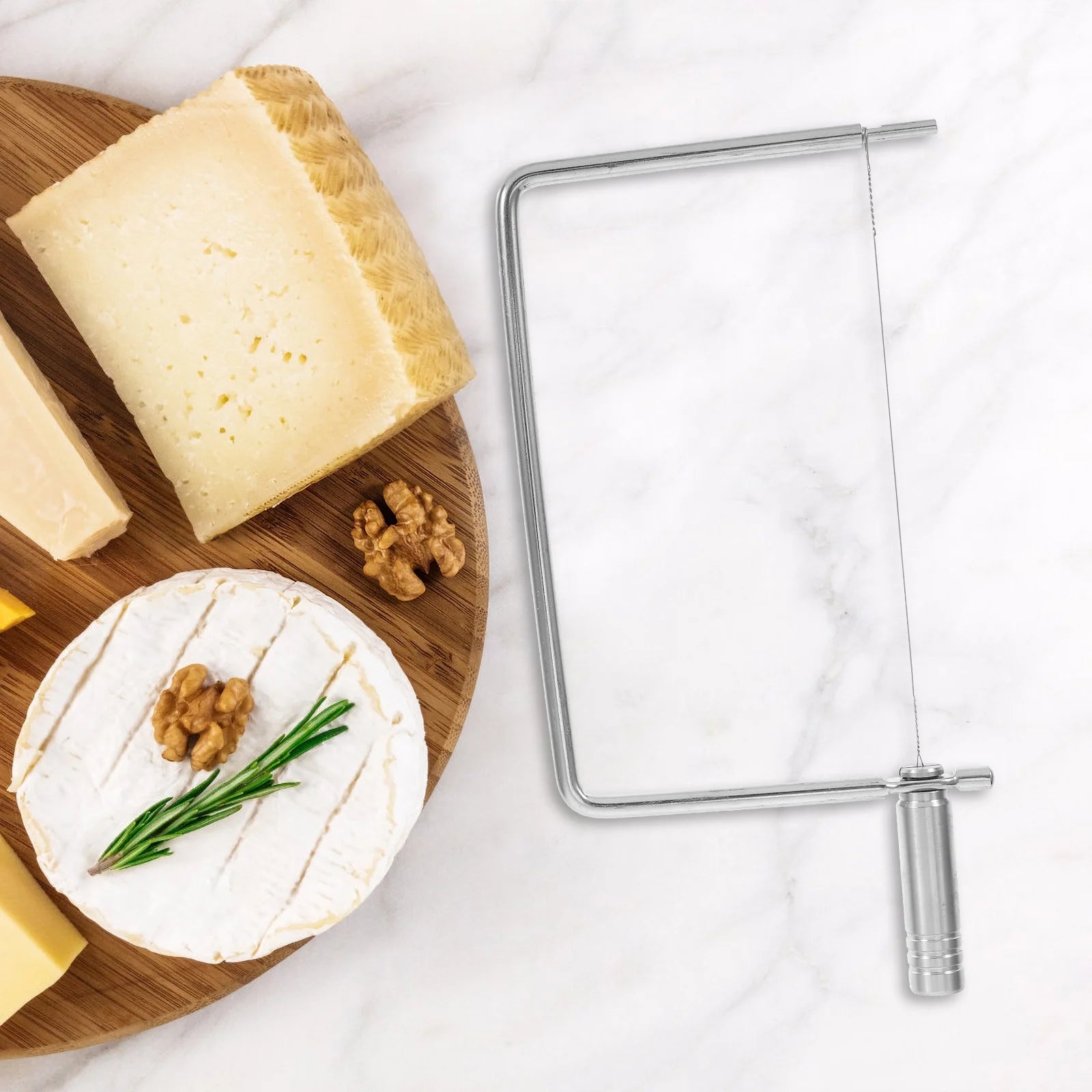 unbranded Stainless Steel Cheese Slicer with Wire Multipurpose Cheese Cutter for Slices Handheld Cheese Slicer for Butters and Cheese Blocks Kitchen Tool