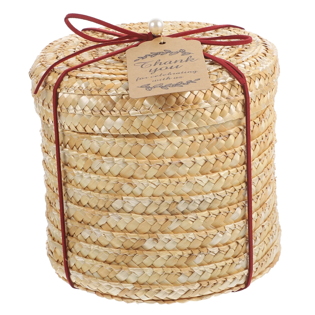 Organizers and Storage Utility Cart Rattan Basket Straw Box Study Room Office
