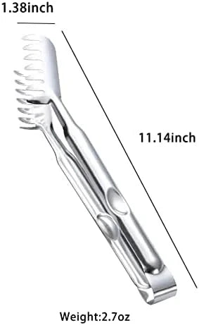 2-Piece Spaghetti Set Stainless Steel Pasta&amp; Tongs Heat Resistant 12 Inch