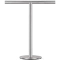 Brushed Standing Towel Rack Heavy Duty Base Stainless Steel T-Shaped Hand Towel Stand for Bathroom Kitchen.