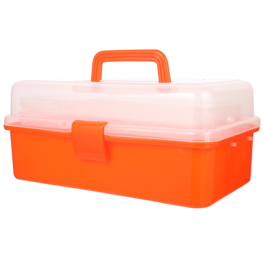 Wicker Three Layer Storage Box Household Tool Box Office 32X17CM Orange