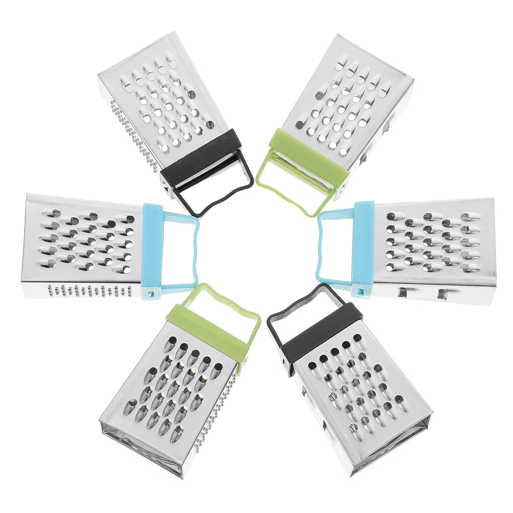 unbranded 6pcs Mini Cheese Grater Stainless Steel Small Box Grater Vegetables Shredder Handheld Kitchen Tool for Slicing Cheese Ginger Potatoes