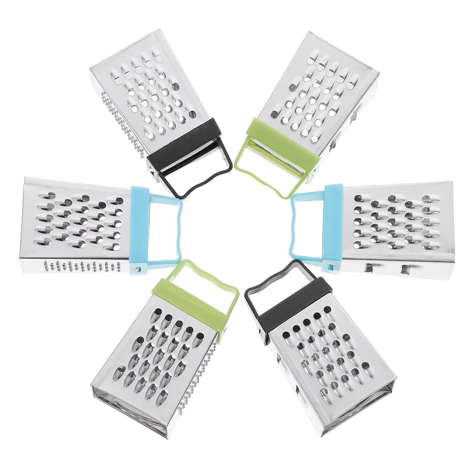 unbranded 6pcs Mini Cheese Grater Stainless Steel Small Box Grater Vegetables Shredder Handheld Kitchen Tool for Slicing Cheese Ginger Potatoes