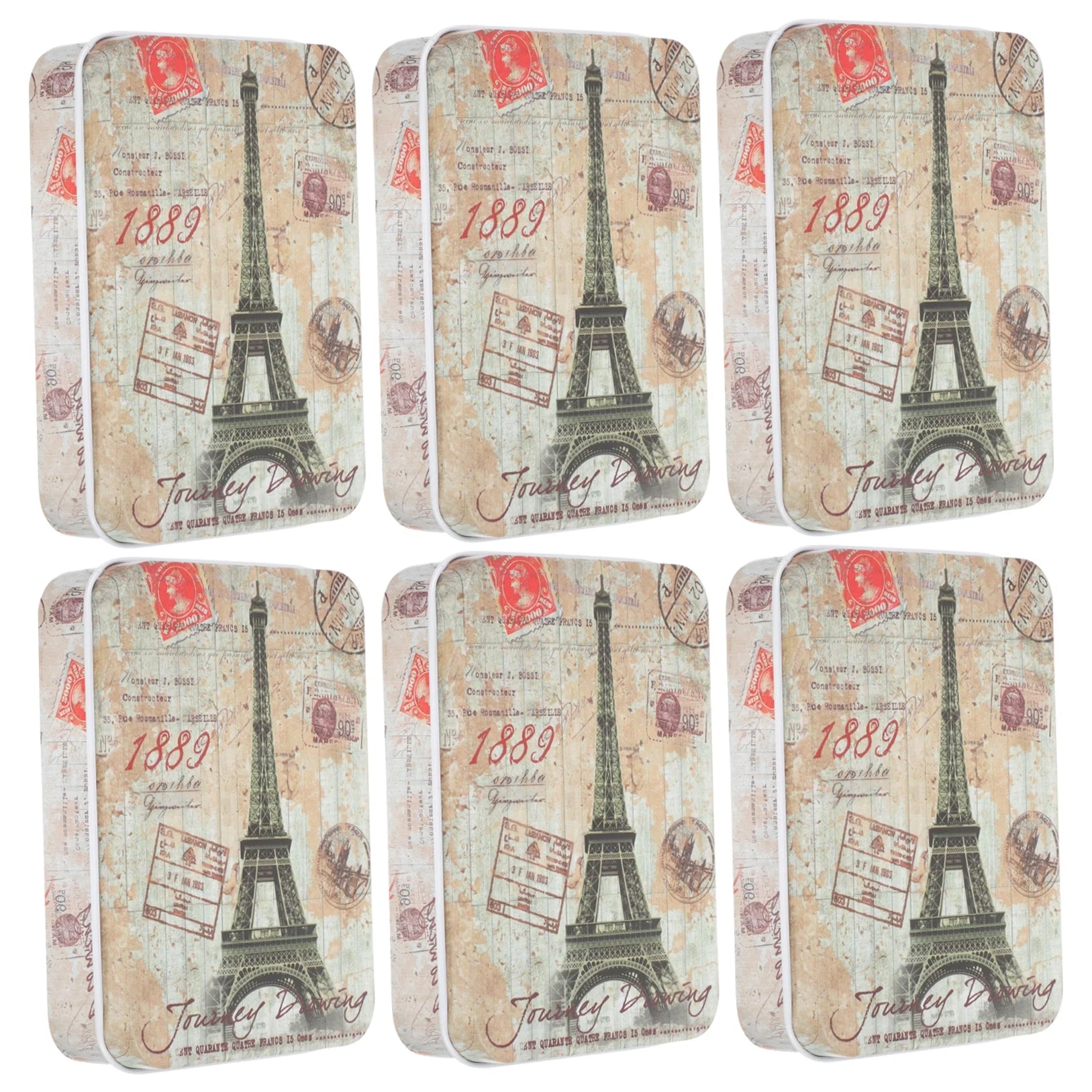 6 Pcs Desktop Storage Boxes Case Pantry Organizers and Clear Greeting Card