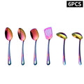 6-Piece Kitchen Utensil Set Stainless Steel Cooking Tools Set Heavy-Duty Kitchen Tool Spatula Set Essential Home Kitchen Gadgets and Accessories