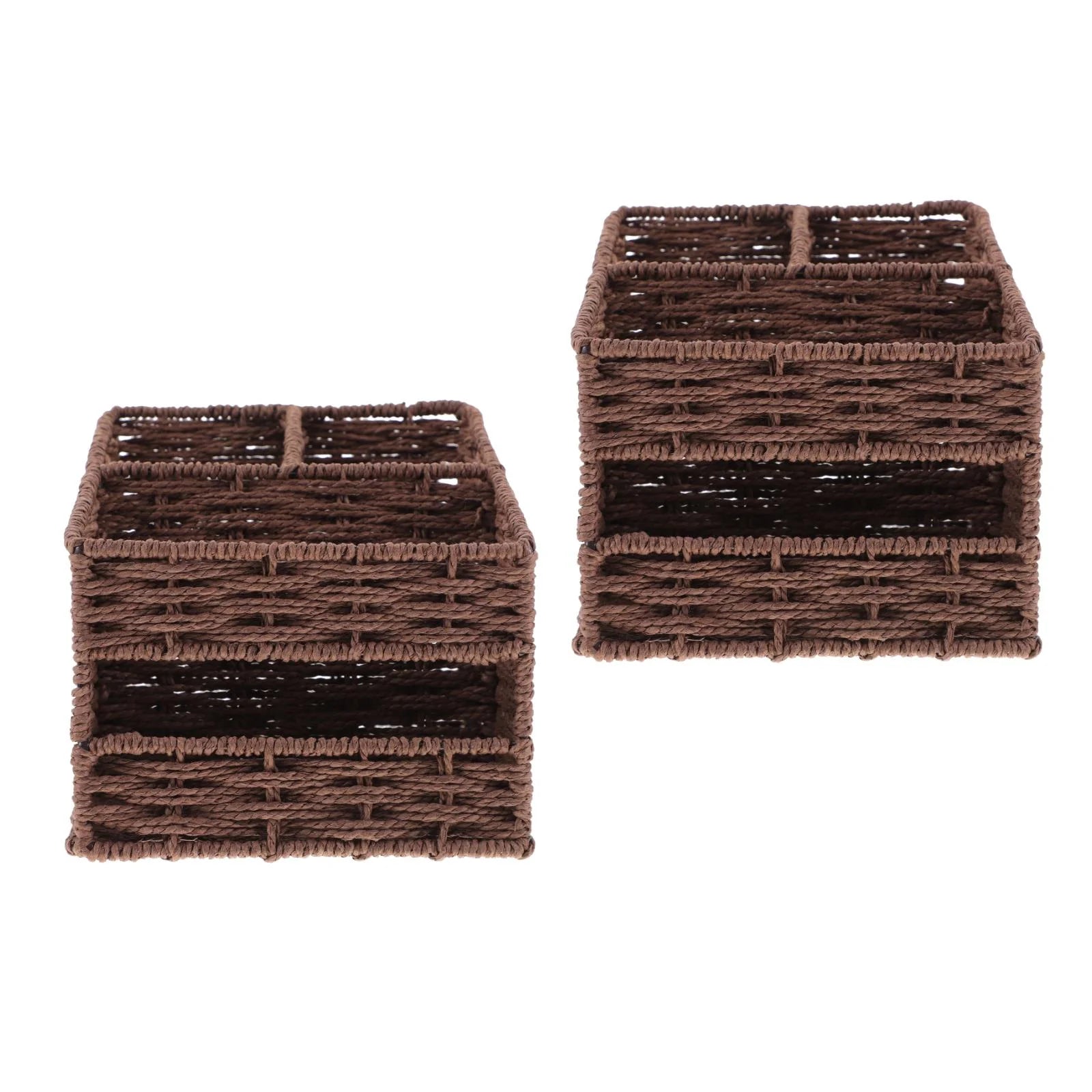 2pcs Desktop Storage Container Home Office Storage Box Sundries Small Items Organizer