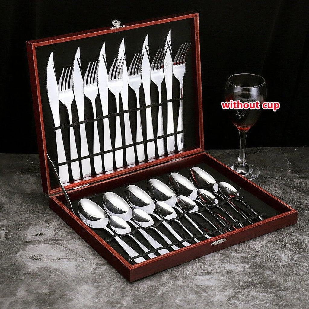 unbranded24 Pcs Stainless Flatware Steel Dish Drying Rack Countertop Cutlery Holder