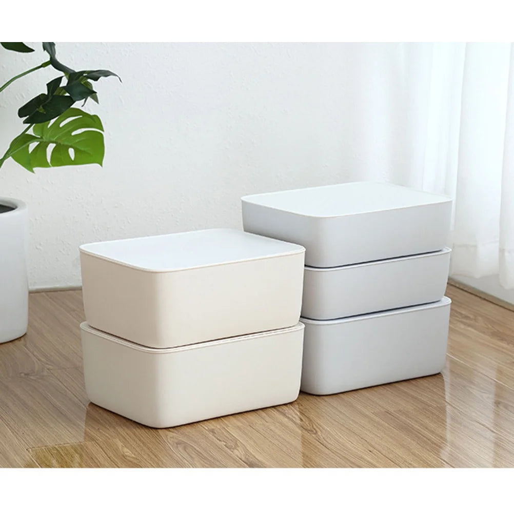 3pcs Underwear Storage Box Plastic Storage Basket Stackable Storage Container with 15-Compartment Divider for Bra Panties Socks(White)