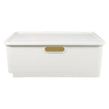 Japanese Storage Box Kitchen Shelves Basket Containers with Lids White