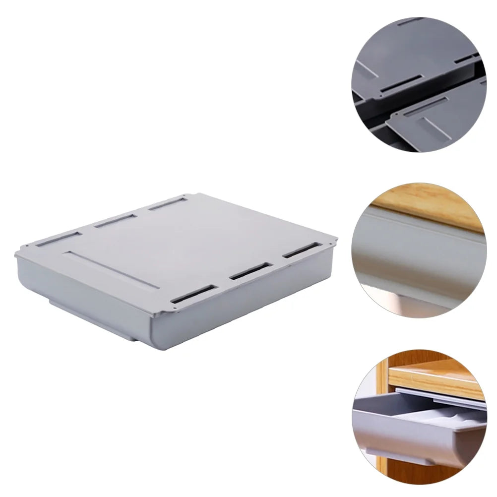 Wire Punch Free Storage Box Hanging Container Drawer Office