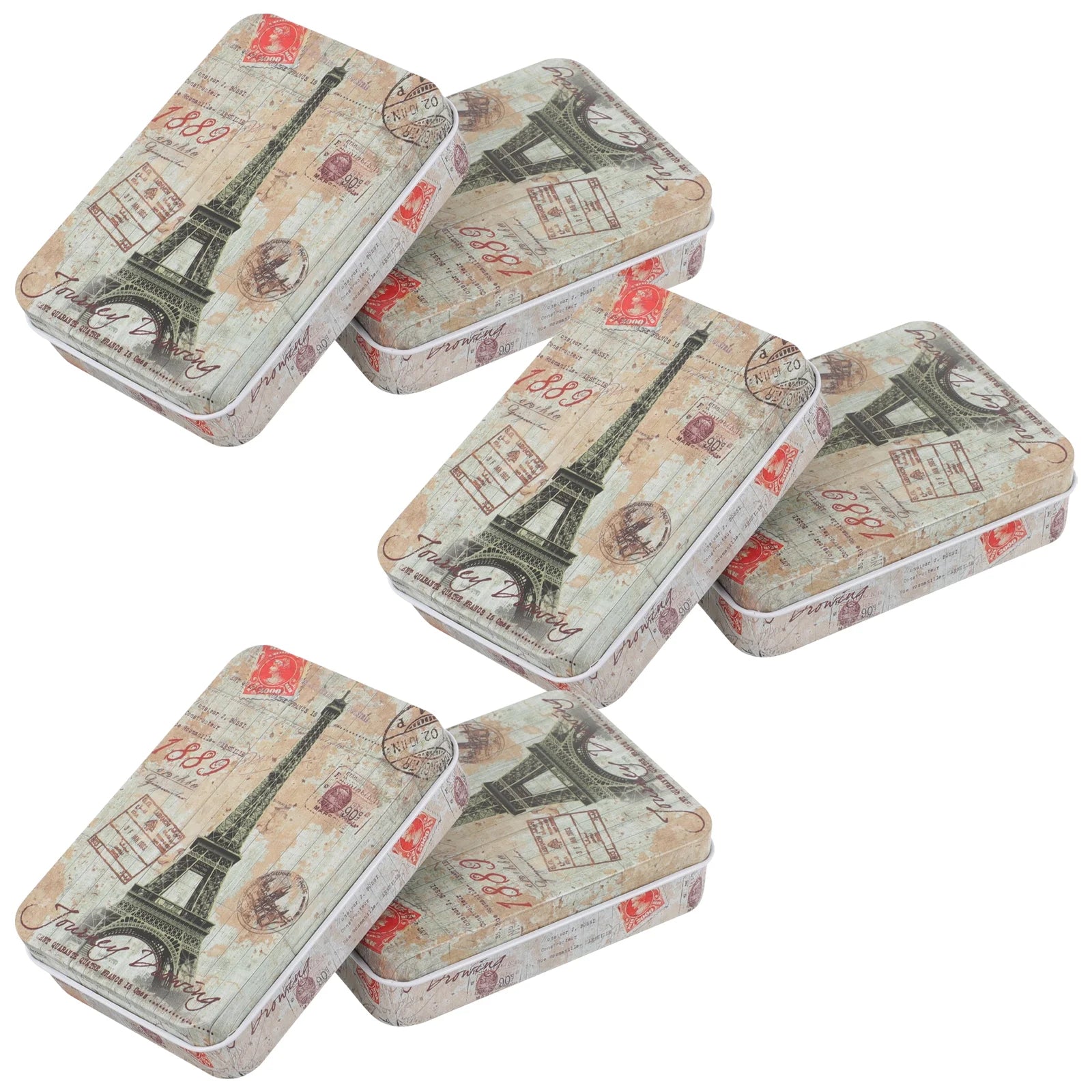 6 Pcs Desktop Storage Boxes Case Pantry Organizers and Clear Greeting Card