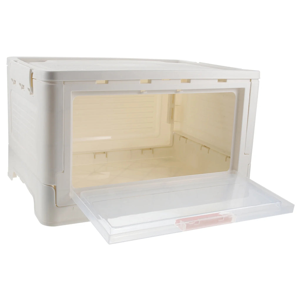 Storage Bins Boxes with Lids Heavy Duty Collapsible Crate Pink