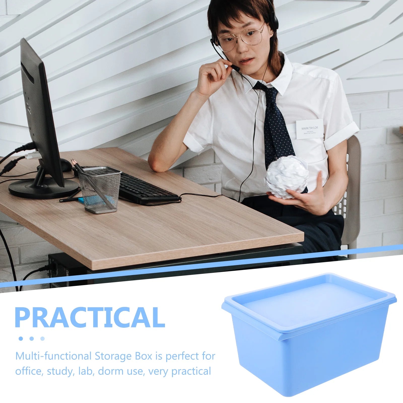 5pcs Desktop Simple Storage Box Multi-functional Organizing Box Desktop Small Object Organizer
