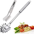 2-Piece Spaghetti Set Stainless Steel Pasta&amp; Tongs Heat Resistant 12 Inch