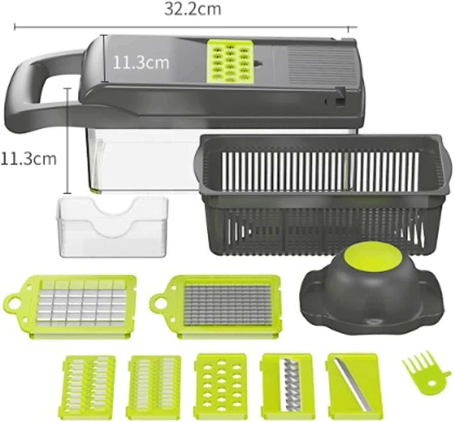 14Pcs Multi-Functional Vegetable Cutter &amp; Slicer Trendgolden Food Chopper Stainless Steel Blades Kitchen Gadgets &amp; Accessories (Pink)