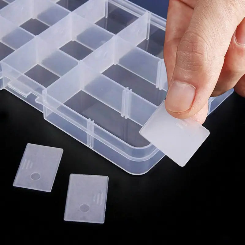 [Clear Jewelry Box] 6pcs Clear Jewelry Box | Plastic Bead Storage Craft Container Earrings Organizer