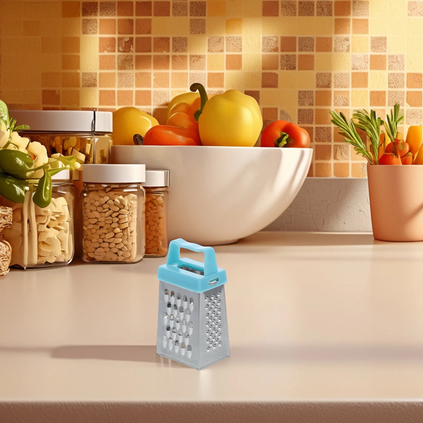 unbranded 6pcs Mini Cheese Grater Stainless Steel Small Box Grater Vegetables Shredder Handheld Kitchen Tool for Slicing Cheese Ginger Potatoes