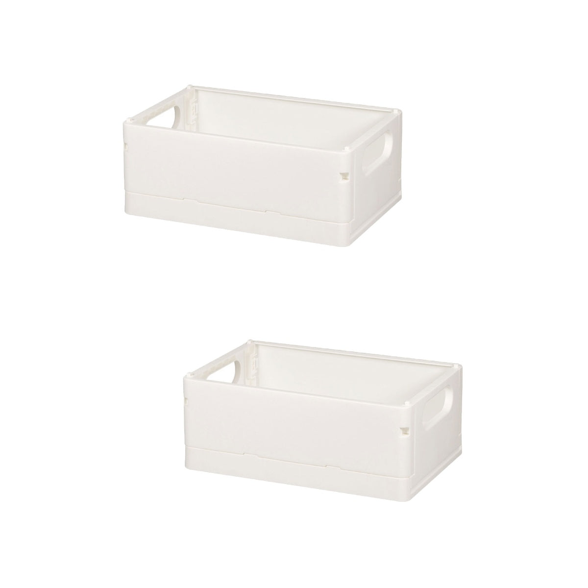 2pcs Household Storage Box Storage Organizer Box Foldable Box Plastic Desktop Makeup Storage Case