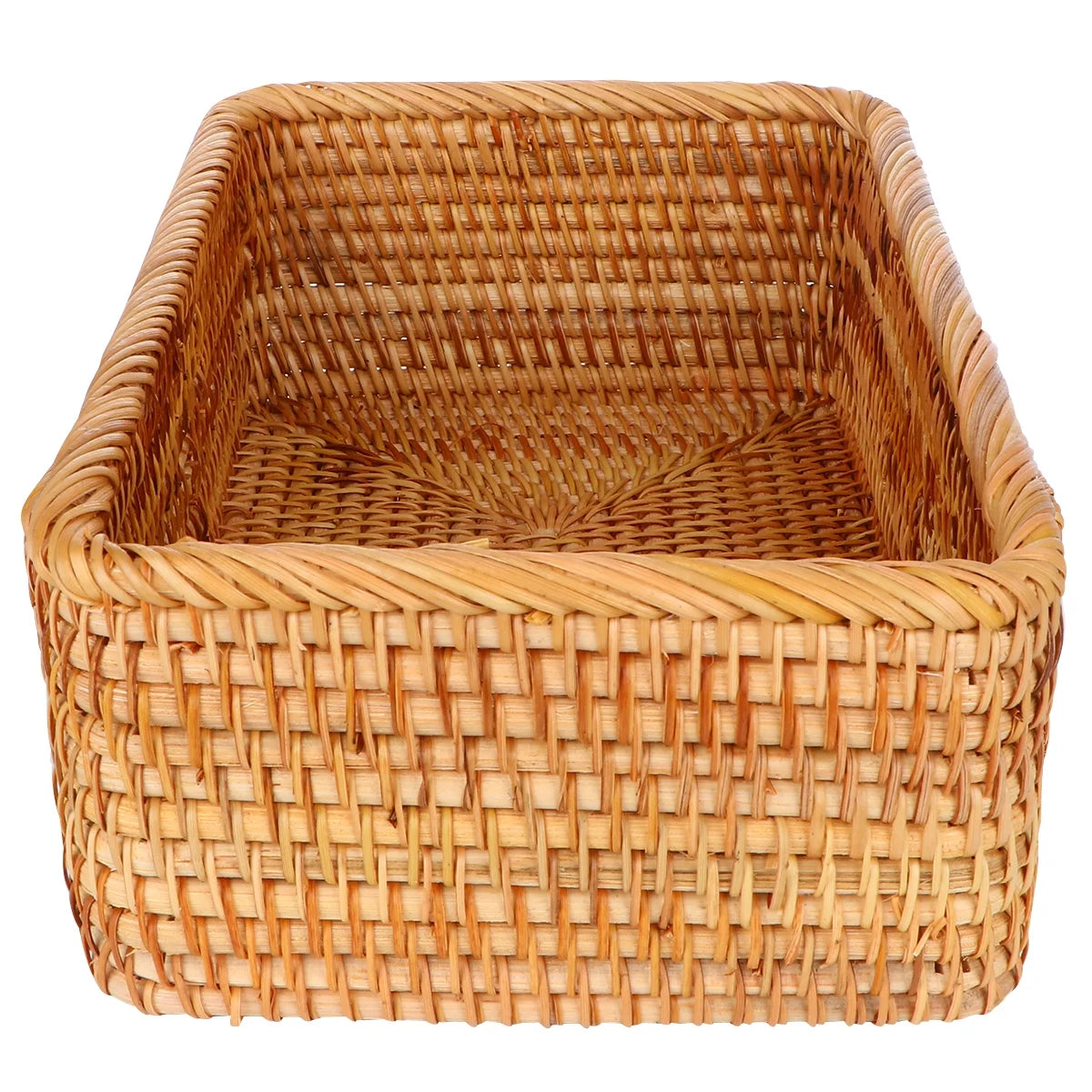 Wicker Basket with Lid Storage Boxes Lids Practical Home Child