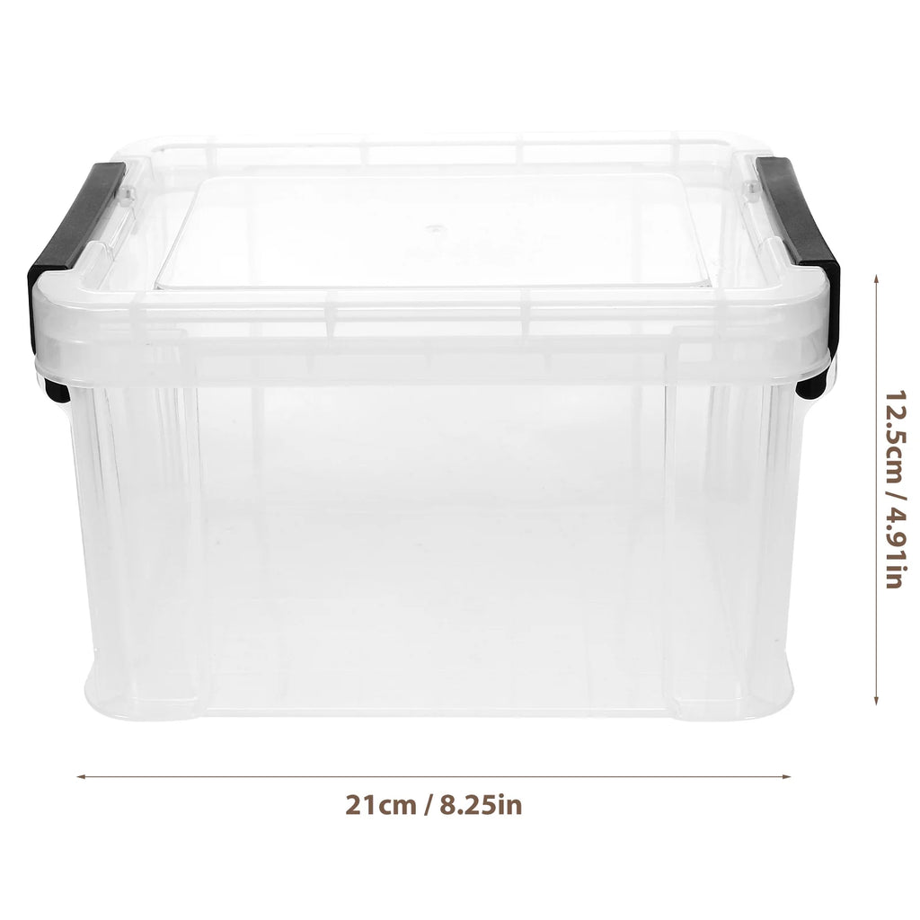 Lids Office Stationery Storage Box 21X16.4X12.5CM Transparent