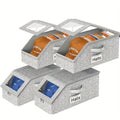 4 PCS Stackable Hat Storage for Baseball Caps Hat Storage Boxes for Closet Holds up to 12 Caps with Cardboard Hat Organizer for Women &amp; Men (Grey)
