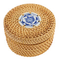 Toy Rattan Nut Box Household Storage Container 14X14X8CM