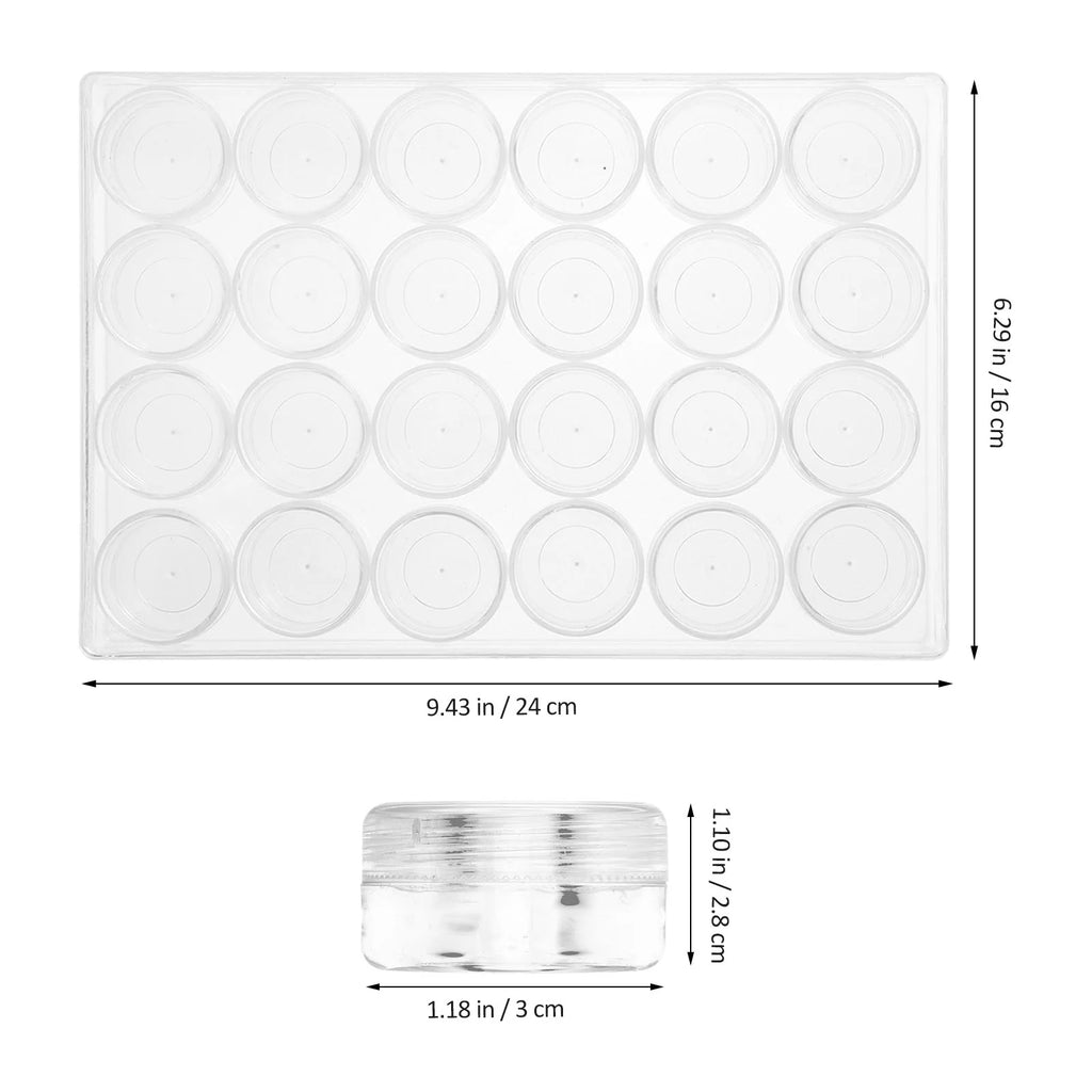 Closet Bead Organizers Storage Boxes 24X16cm Transparent