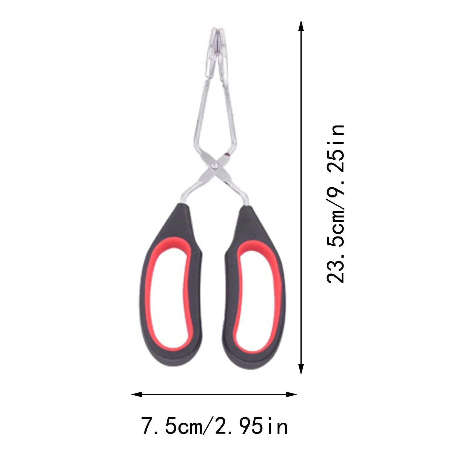 Scissor Tongs with Silicone Tips 23.5x7.5cm Stainless Steel Nonstick Kitchen Cooking Tool