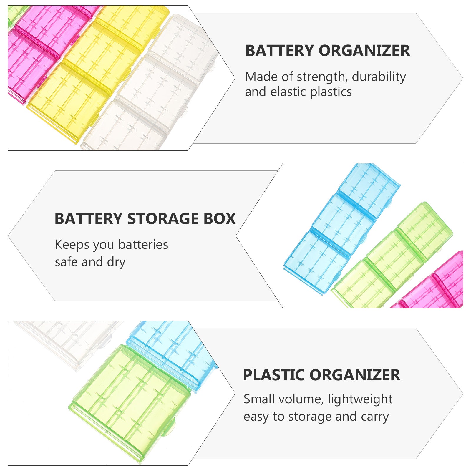 30 Pcs Battery Lithium Storage Box Organizer Container Safety