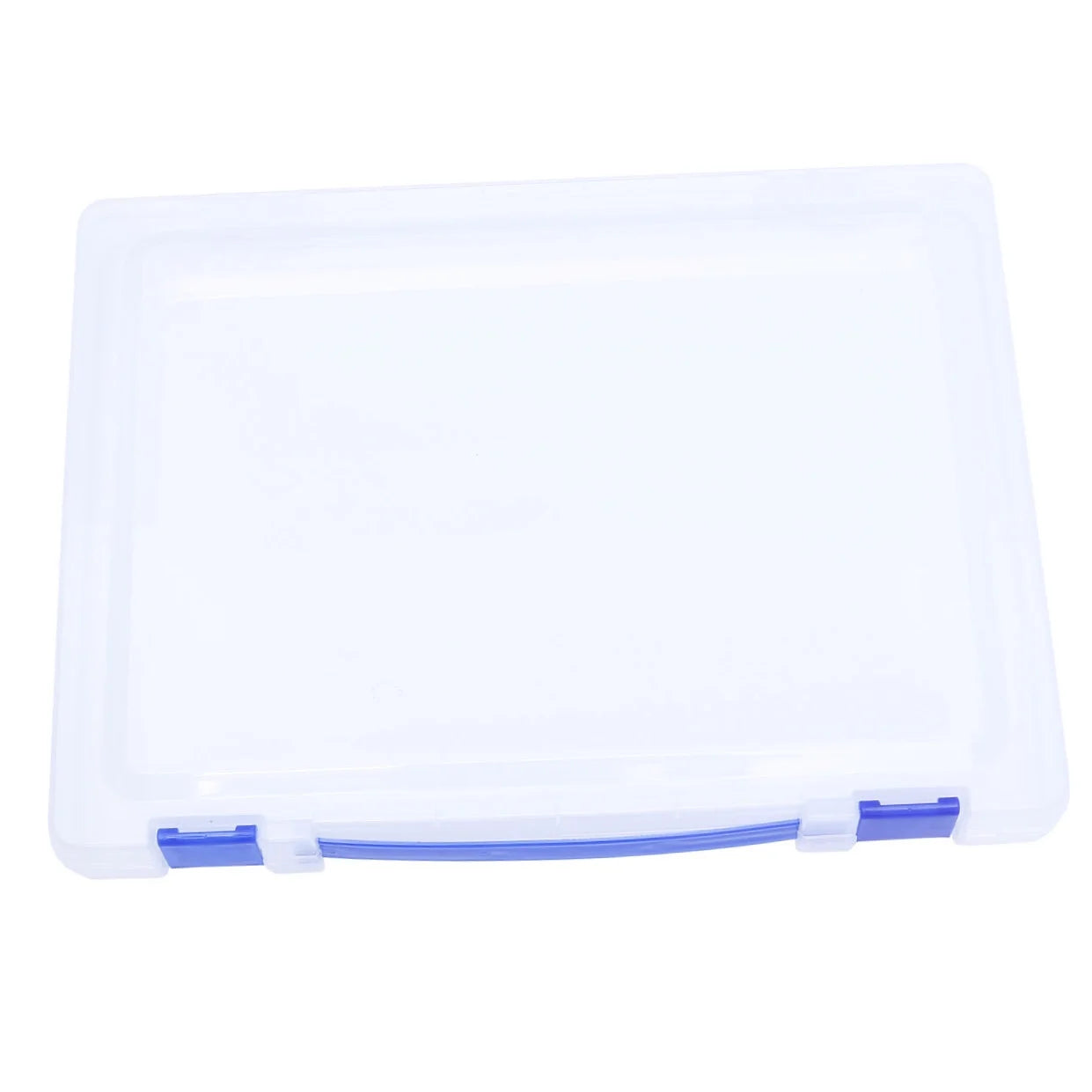 Transparent Storage Box Clear Plastic Document Paper Filling File Case Portable Ducoment Storage Holder with Blue Buckle