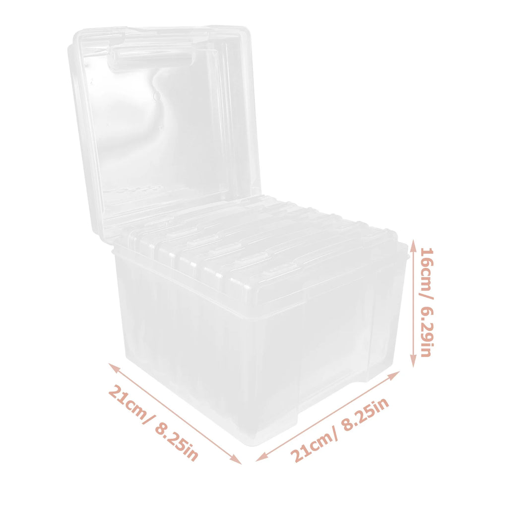 6Pcs Cards Storage Boxes Postcards Photos Organizing Cases Clear Plastic Storage Cases