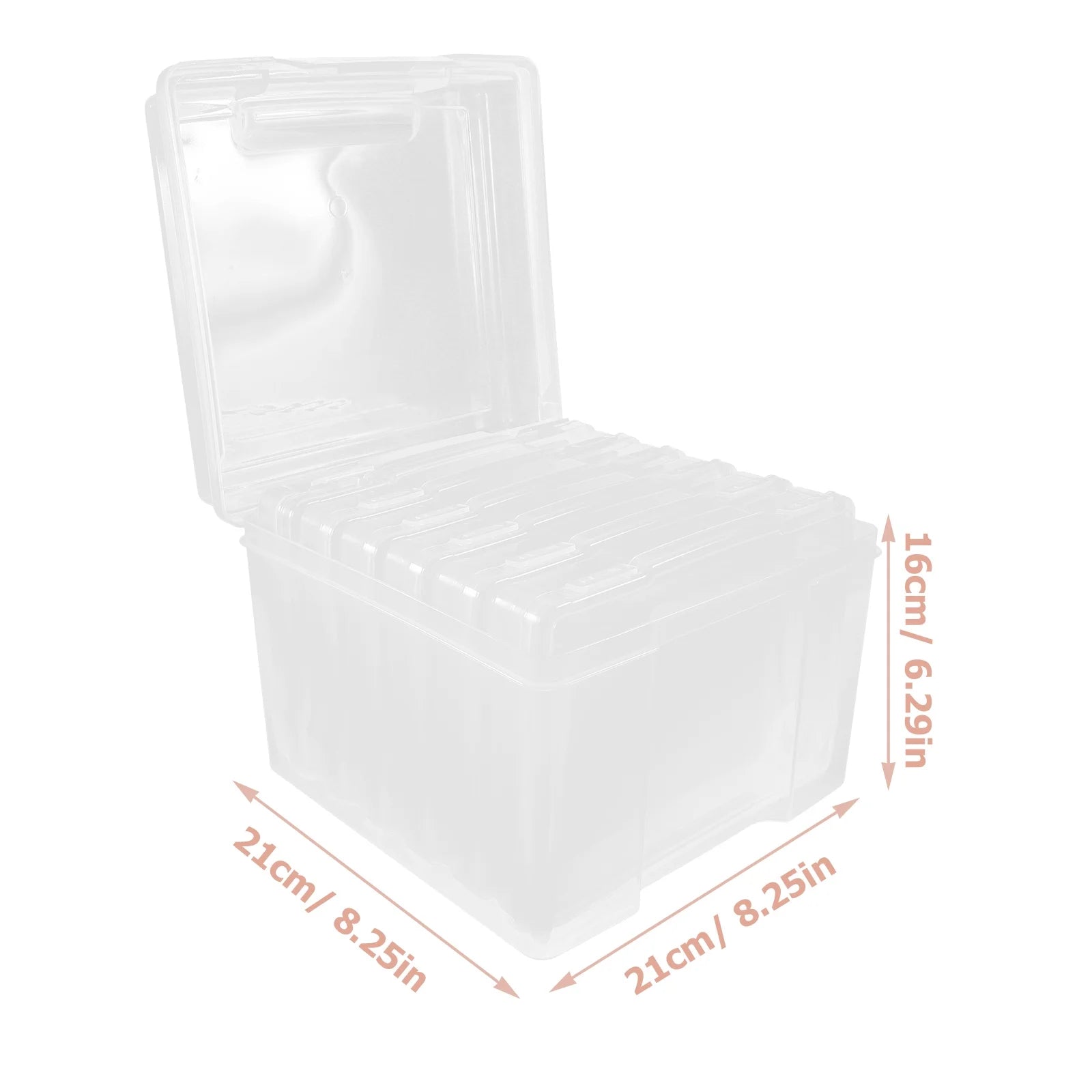 6Pcs Cards Storage Boxes Postcards Photos Organizing Cases Clear Plastic Storage Cases