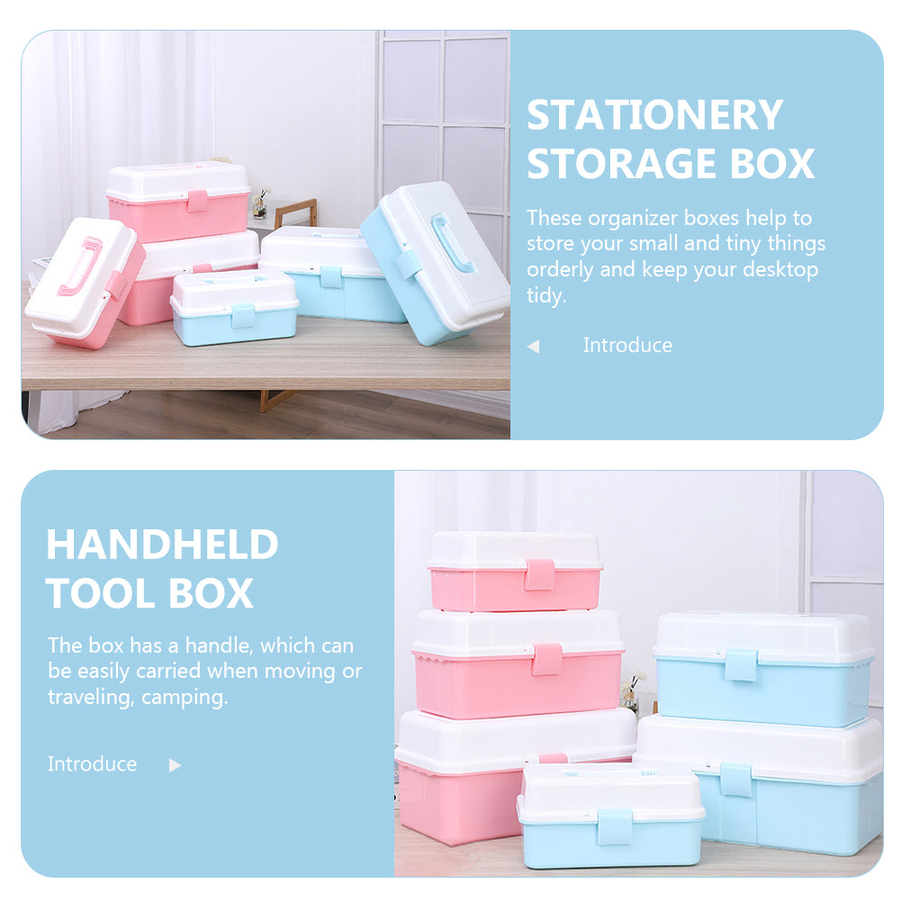 Organizer Boxes Art Tools Storage Case Stationery Sturdy Child