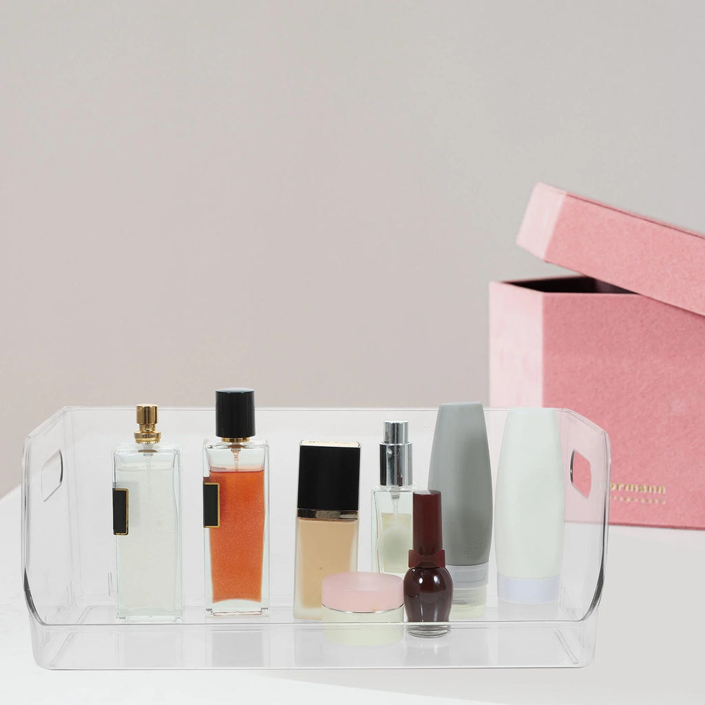 Snack Storage Box Shelf Clear Cosmetic Bin Organization Shelving
