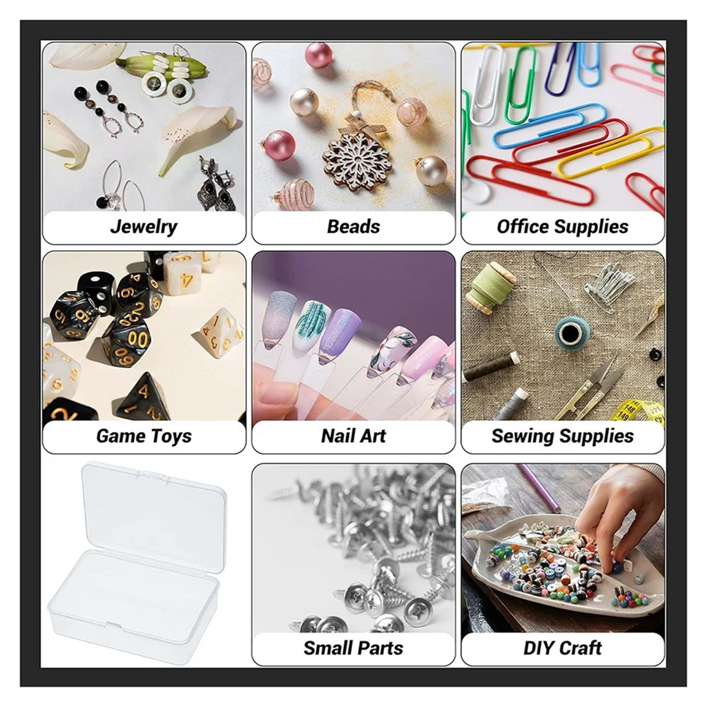 20Pcs Mini Plastic Storage Containers Box with Lid for Collecting Small Items Beads Jewelry Cards Crafts