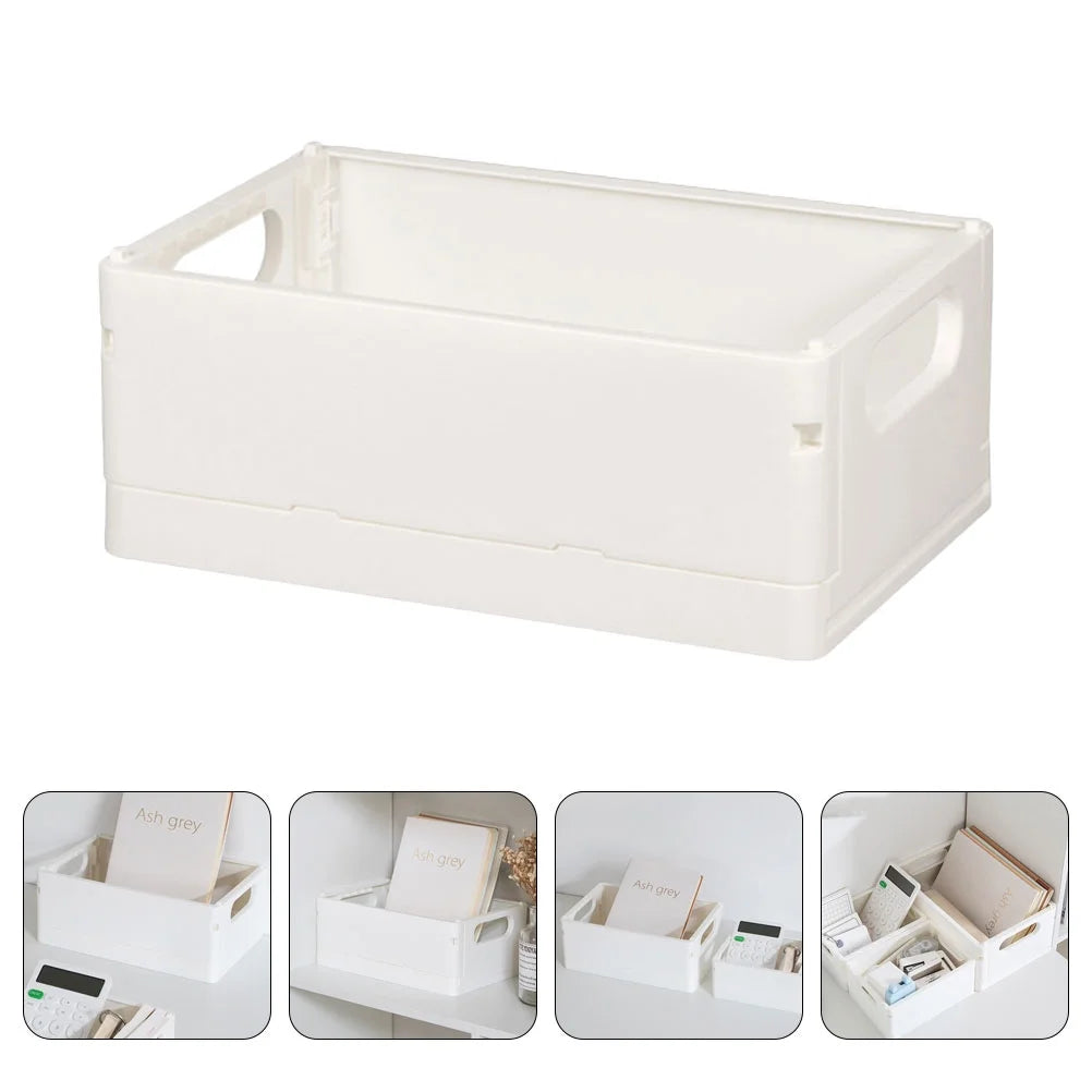 3pcsStorage Basket Collapsible Box Desktop Organizer Multi-purpose Storage Organizer