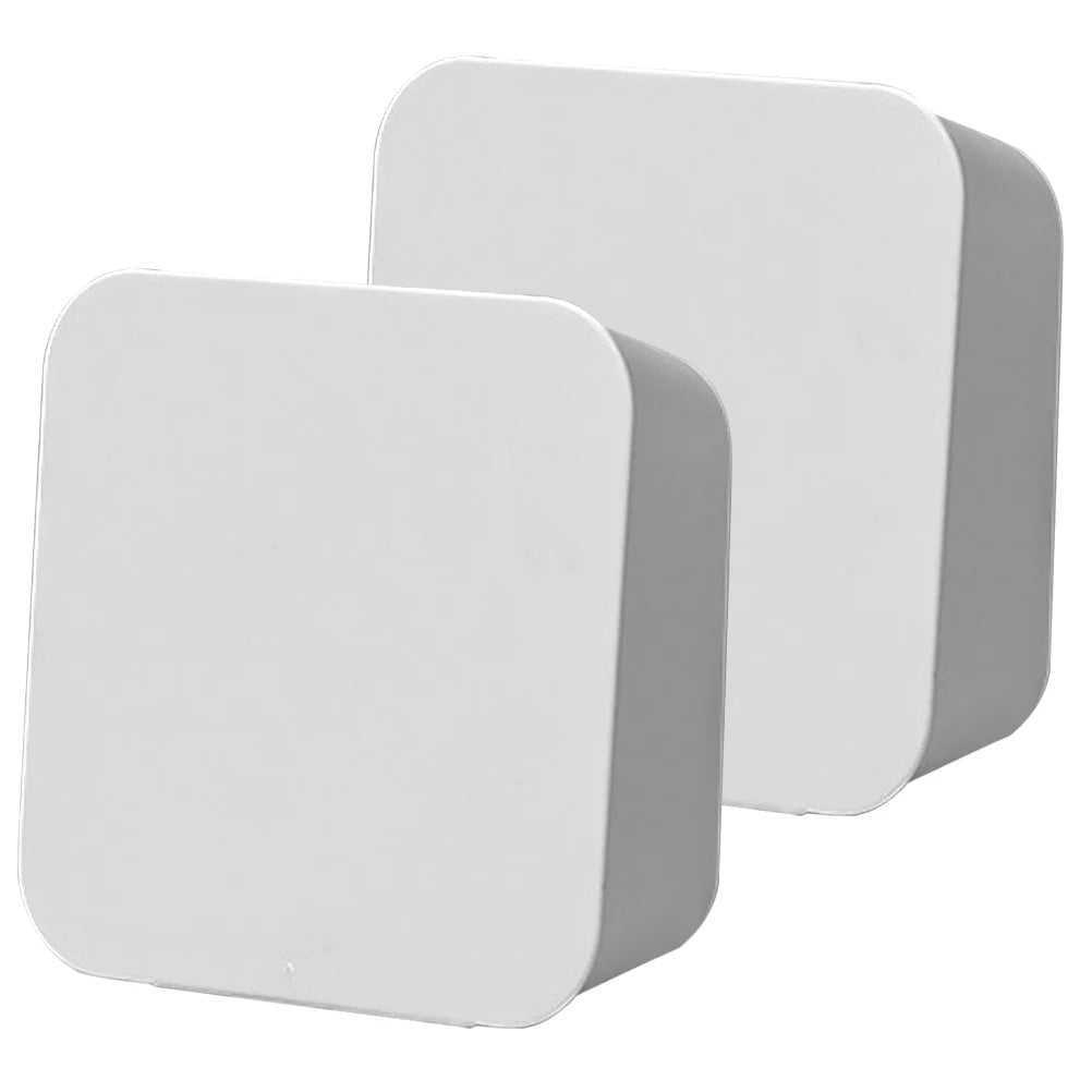 2 Pcs Wall-mounted Boxes Small Apartment Storage Box 14x5.5x14cm White
