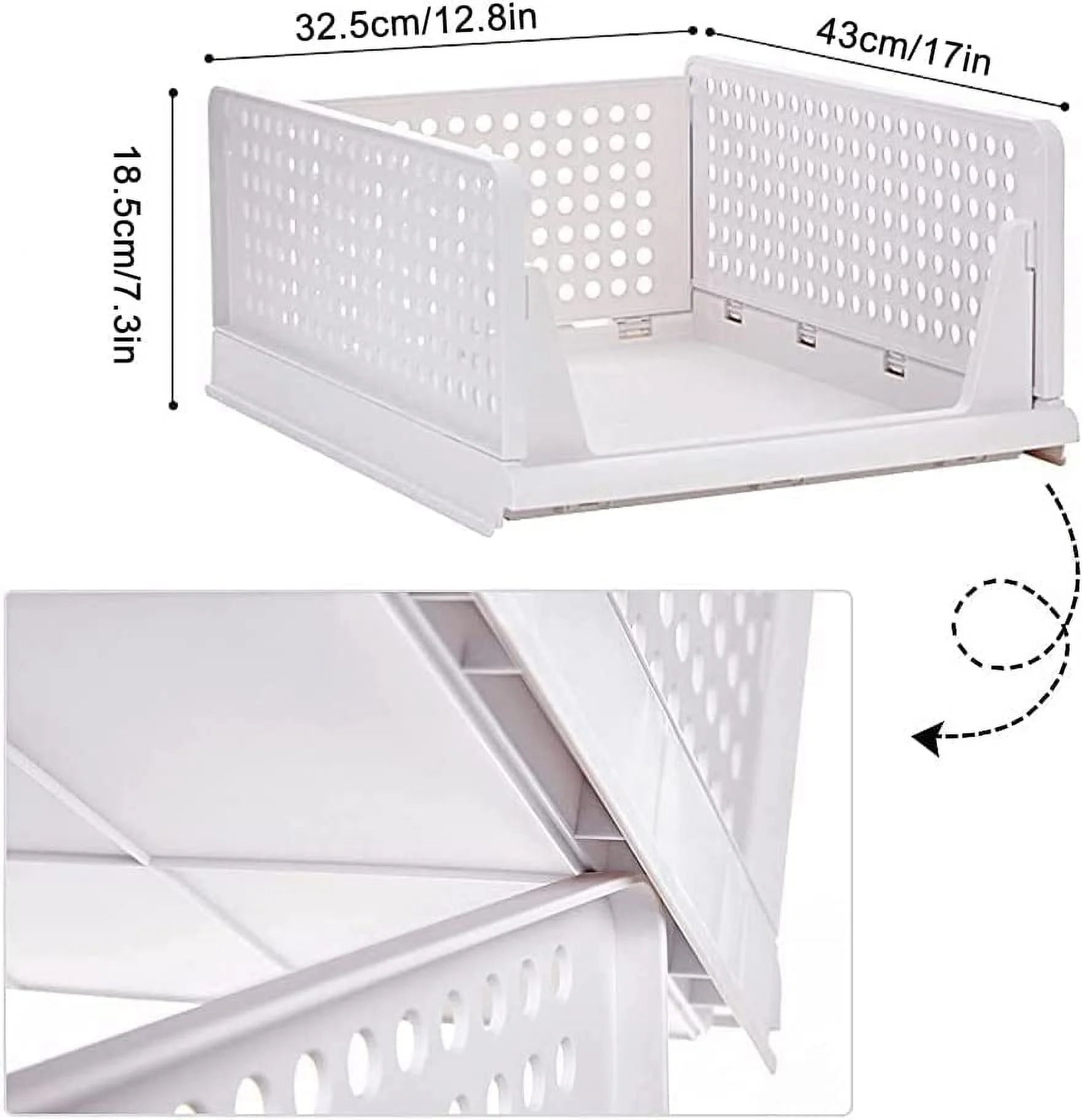 5 Pack Stackable Closet Storage Box,Closet Shelf Organizer and Storage Plastic Drawer Storage,Wardrobe Organizer Closet Organizers Storage Box for Cupboard Kitchen Office(5L)