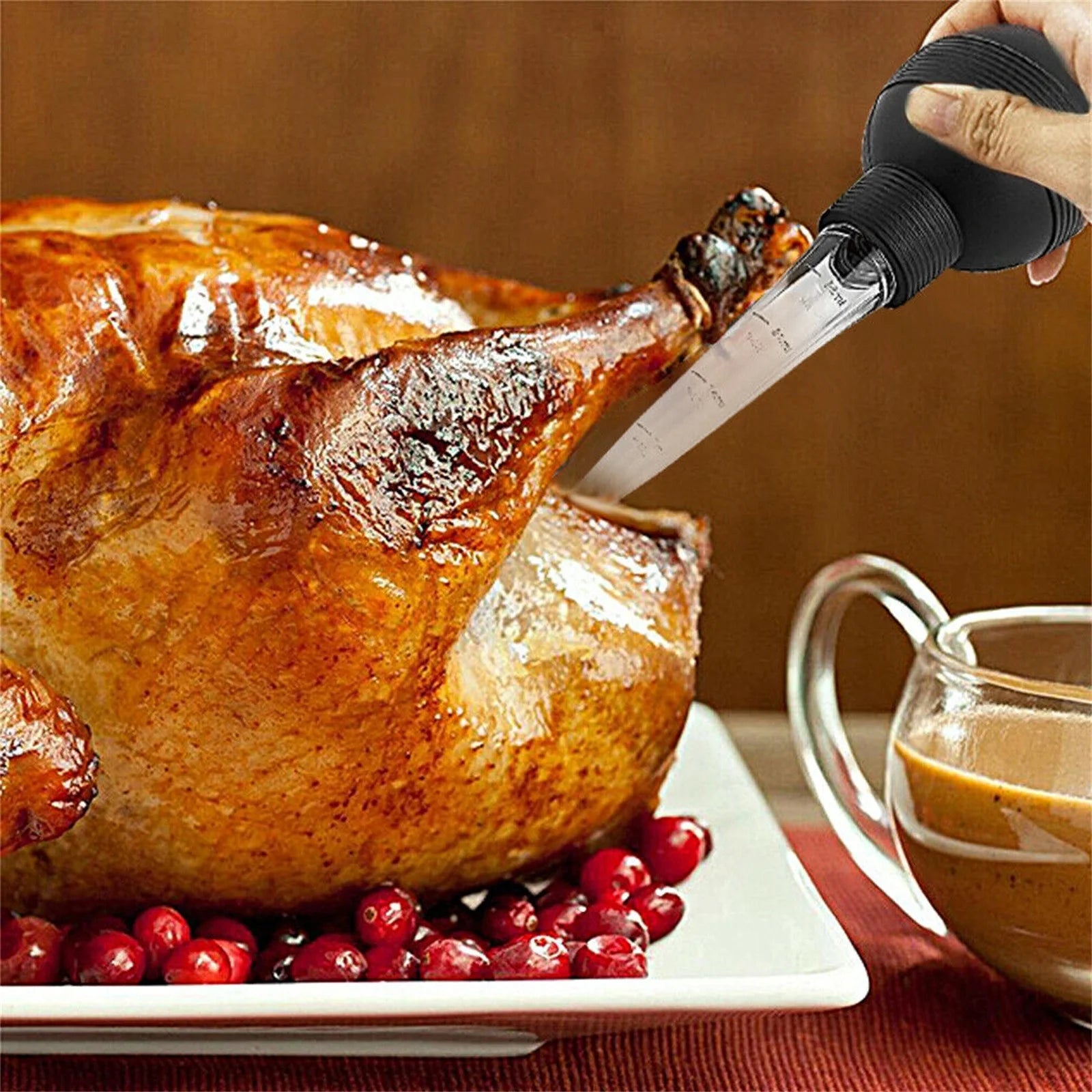 Hiroekza Turkey Baster 28ml Meat Baster Kitchen Utensil For Turkey Beef Pork Roasting Chicken Kitchen Gadgets Clearance