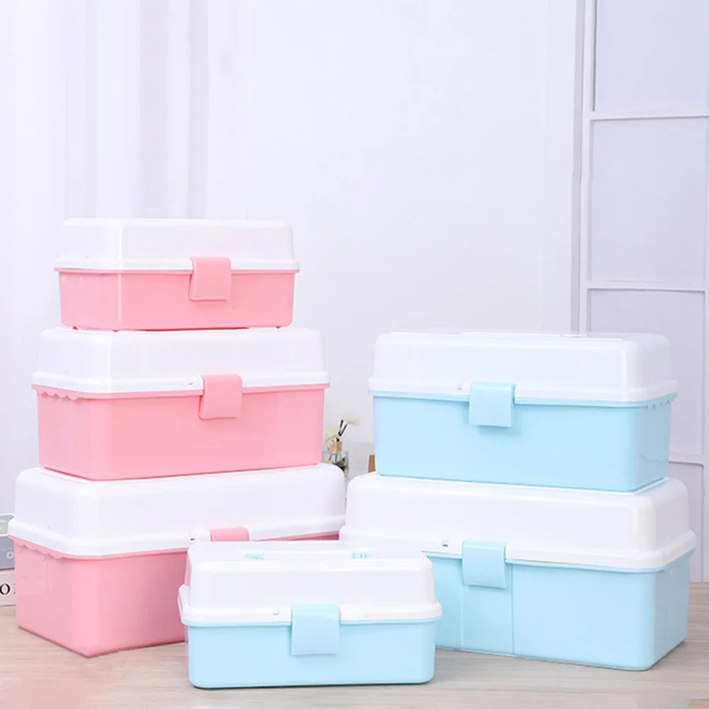 Storage Boxes Art Tools Storage Case Compact Storage Box Child 33x19.5cm Blue