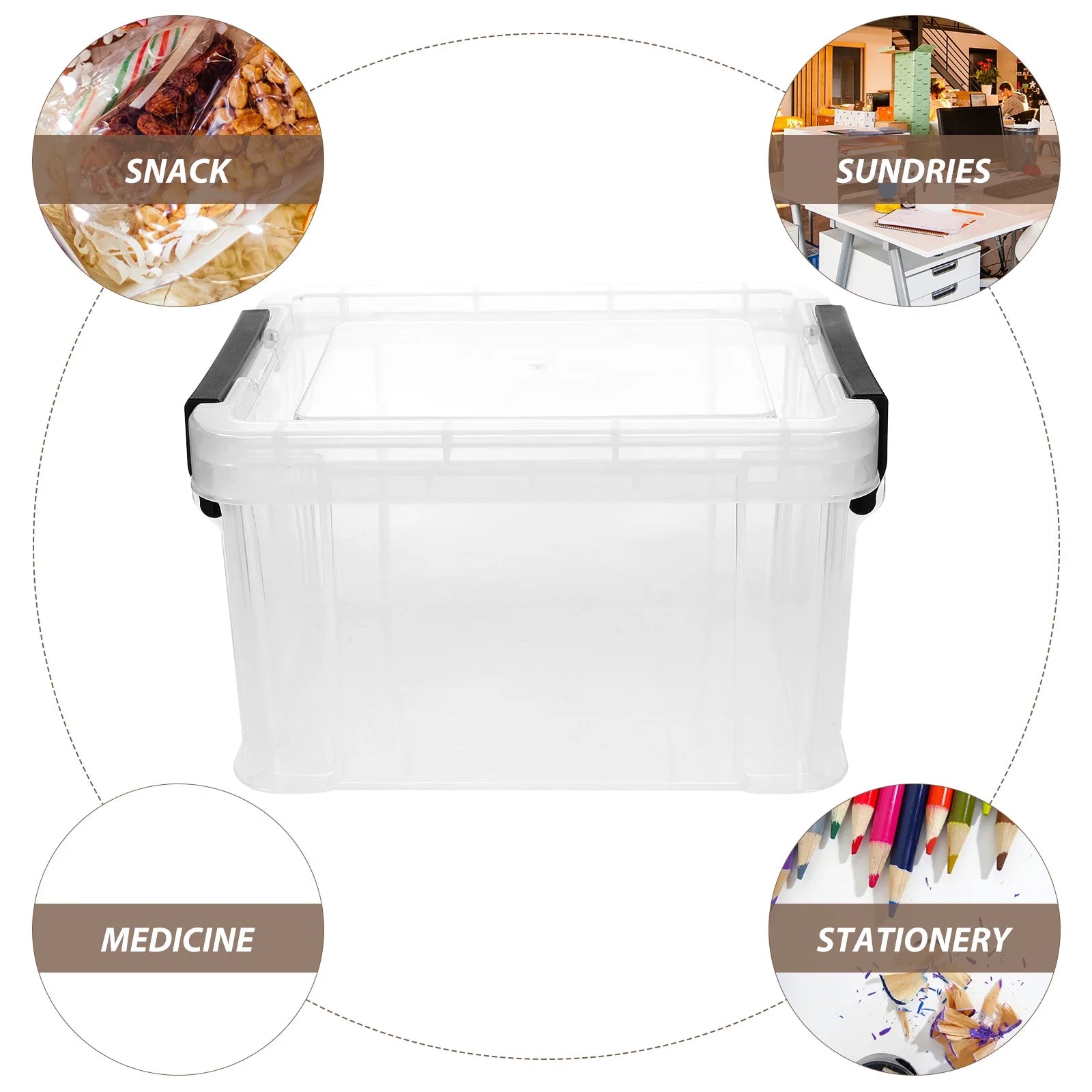 Transparent Dust-proof and Moisture-proof Household Storage Box with Lid Makeup